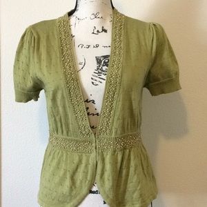 Anthropologie Short Sleeve Cardigan